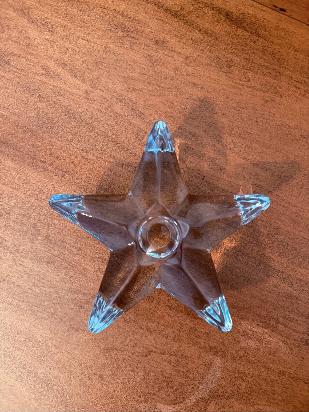 Vintage Cambridge Crystal Star Tapered Candle Holder
